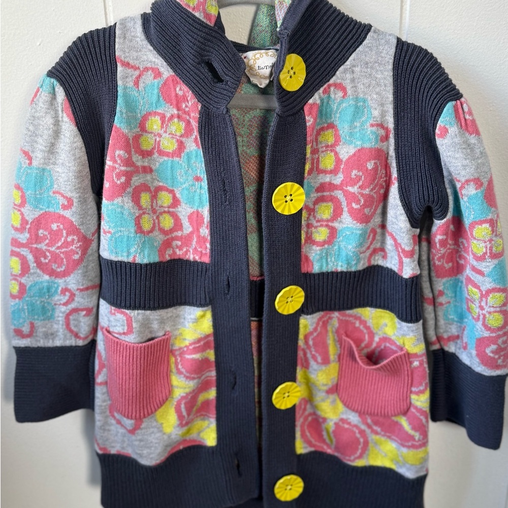 Colorful Kids Sweater with Floral Design